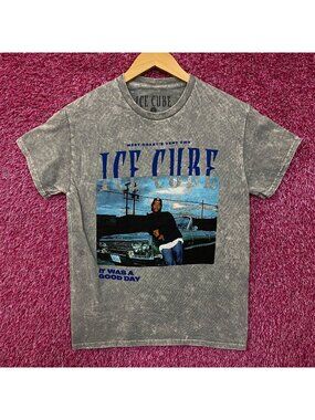 Ice Cube "It Was A Good Day" Graphic Acid Wash T-Shirt Small